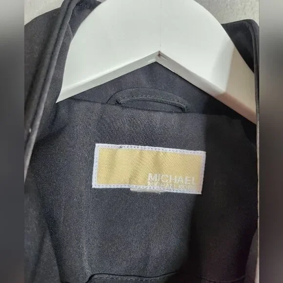 Michael Michael Kors black womens trench coat - Picture 3 of 8